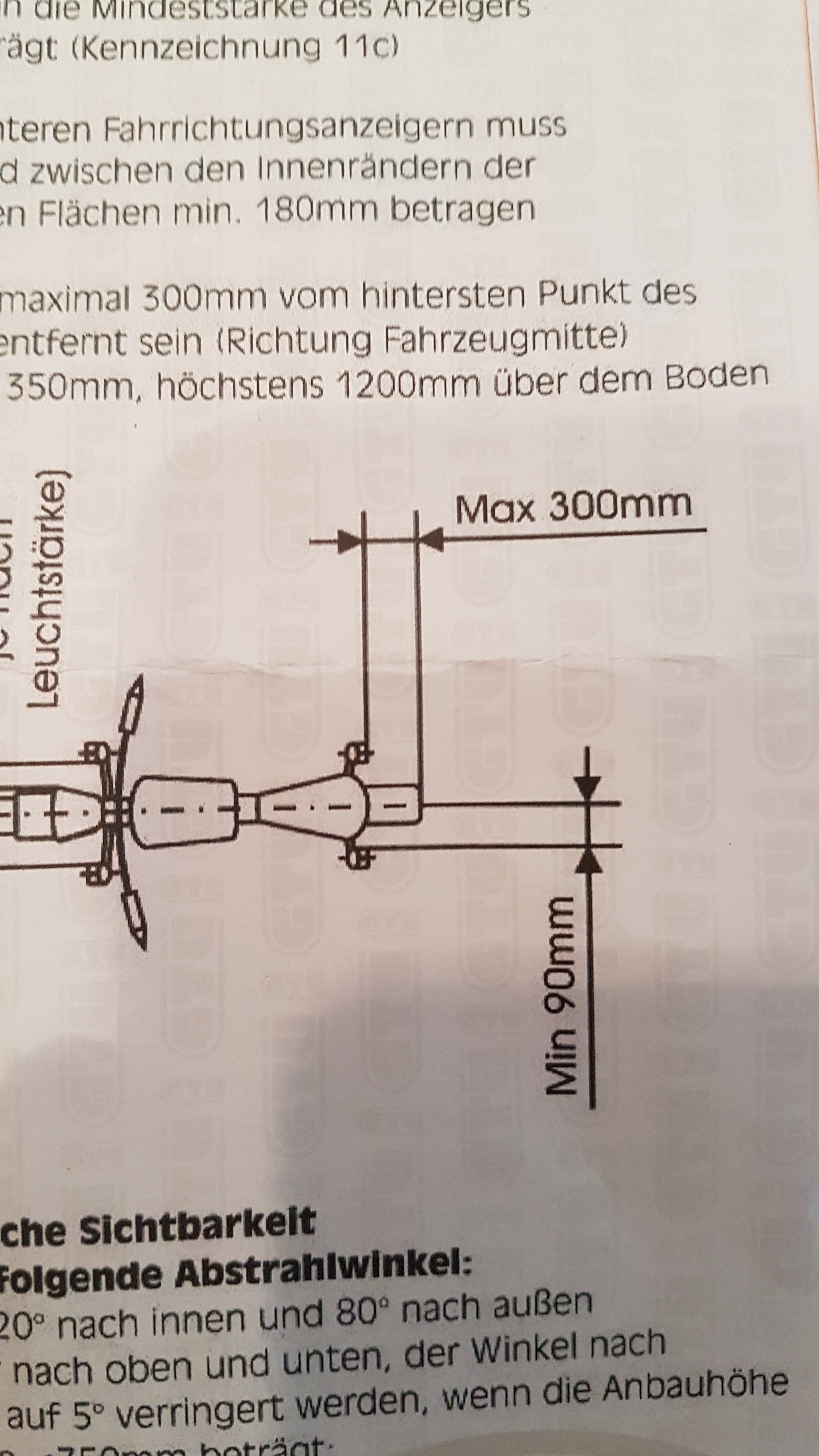 Motorrad Abstand Blinker